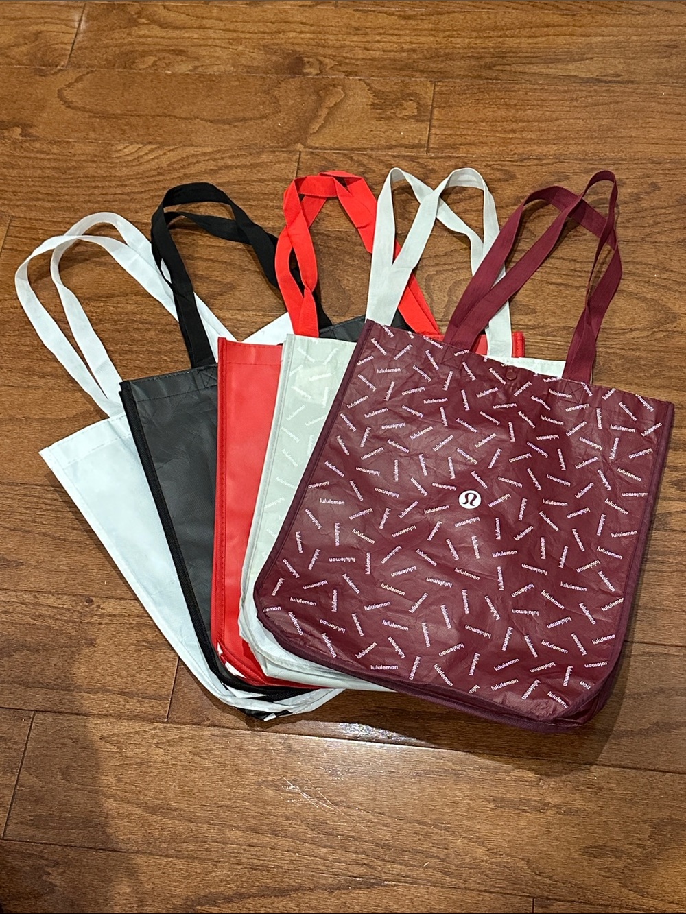 lululemon athletica Logo reusable shopping Tote Bags bundle of 5